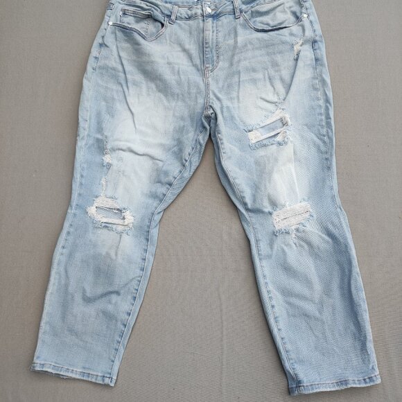 Judy Blue Jeans women's 22W Denim blue colour Boyfriend Fit Destructed - Picture 1 of 15